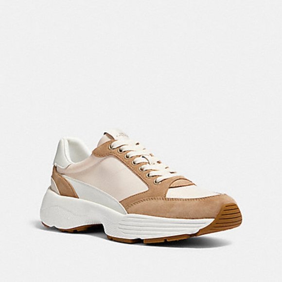 Coach Other - Coach C152 Tech Runner White Tan Suede Leather 12